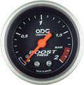 Manometro ODG Turbo Preto Aro Prata 2kg 52mm