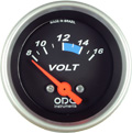Manometro Voltimetro ODG Preto 52mm